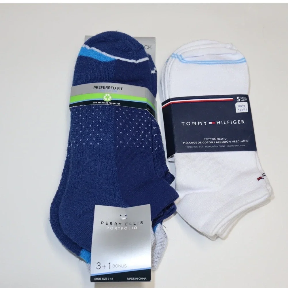 Perry Ellis Portfolio Socks pack of 4‎ and Tommy Hilfiger Cotton Blend Socks